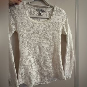 American Rag Lace Top. long Sleeve. Size XSmall